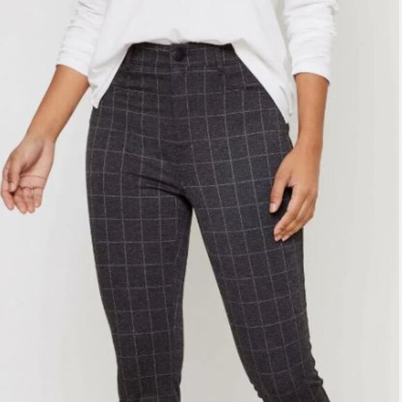 😍 3x $25 Clearance LOFT Curvy Windowpane Four Pocket Leggings Pants Size 2 - Picture 1 of 12